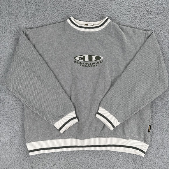 Vintage Renegade Club Mackinac Island Sweatshirt Men XL Grey Made In USA - Picture 1 of 16